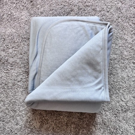 MANTA 80X80 AZUL ALGODÃO ORGANICO MG