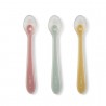 SET 3 COLHERES ERGONÓMICAS EM SILICONE ROSE 4m+ SARO