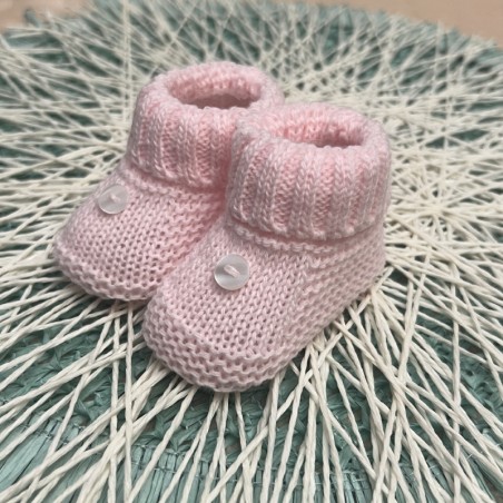 CARAPIM BEBÉ BOTÃO ROSA CLARO