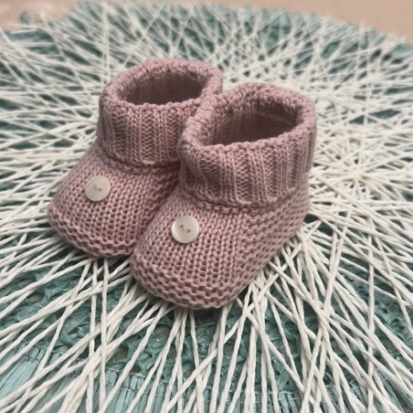 CARAPIM BEBÉ BOTÃO ROSA VELHO