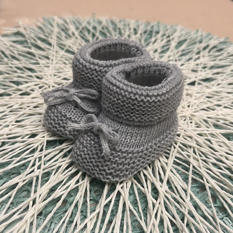 CARAPIM BEBÉ LAÇO CORDEL GOLA CINZA