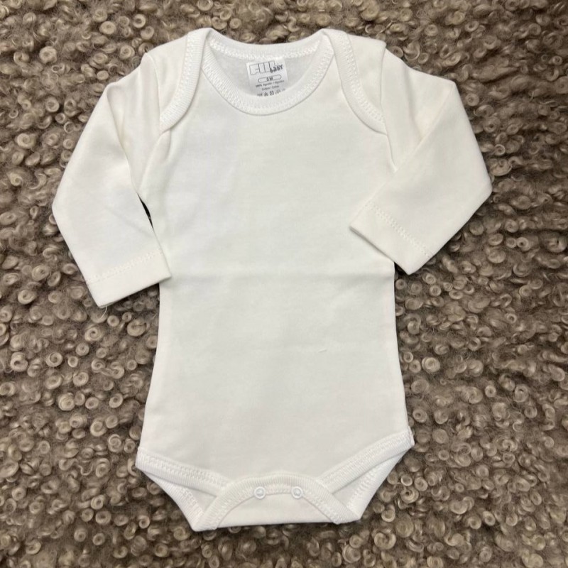 BODY BEBE SIMPLES BRANCO 1m
