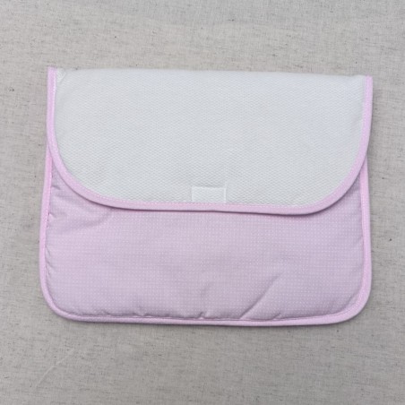 SACO PRIMEIRA ROUPA BEBÉ PARA PINTAR ROSA BOLINHAS