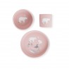 SET ALIMENTAÇÃO SILICONE 3 PEÇAS POLARIS ROSA SARO