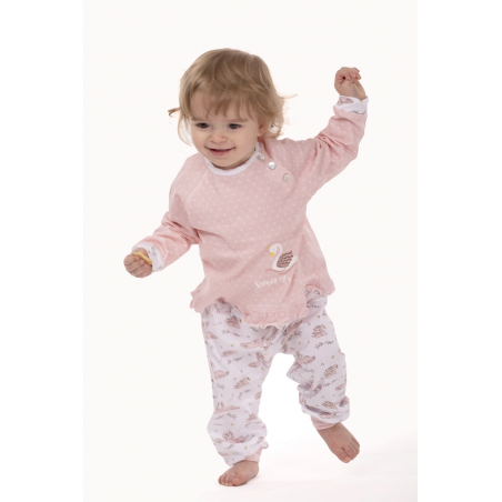PIJAMA BEBE/CRIANÇA 20443 ROSA SEM CARDA 24m SARI