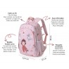 MOCHILA ESCOLAR MÉDIA + PORTA CHAVES LITTLE RED