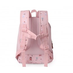 MOCHILA ESCOLAR MÉDIA + PORTA CHAVES LITTLE RED