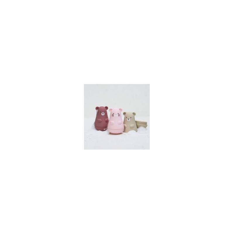CONJUNTO BONECOS BANHO SILICONE ROSA 12m+ NATTOU