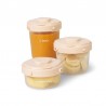 PACK 3 RECIPIENTES PARA ALIMENTOS CREME - SARO