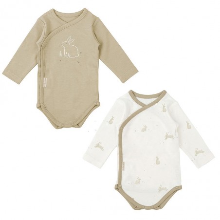 PACK 2 BODIES MANGA COMPRIDA BUNNY VERDE BIMBIDREAMS