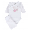 BODY + CALÇA COELHINHO NA CESTINHA ROSA 1m