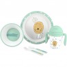 CONJUNTO ALIMENTAÇÃO 5 PEÇAS SAVANA MENTA 6m+
