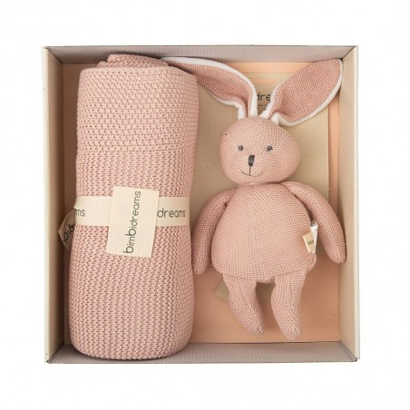 PELUCHE E MANTA TRICOT ROSA BIMBIDREAMS