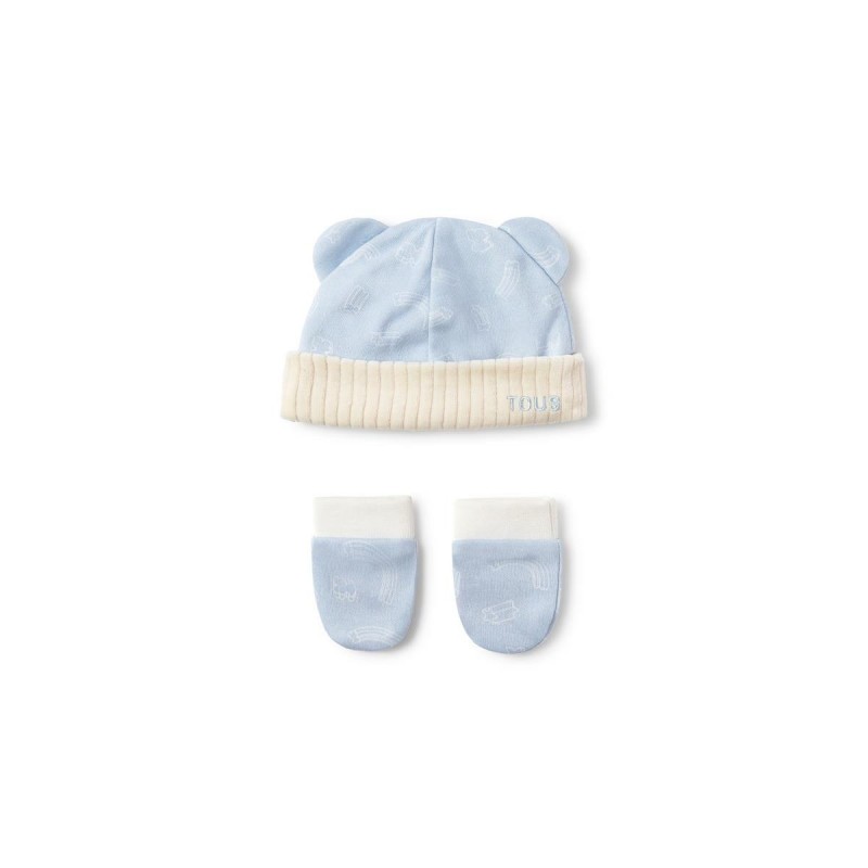 GORRO + LUVAS AZUL 0-1M TOUS