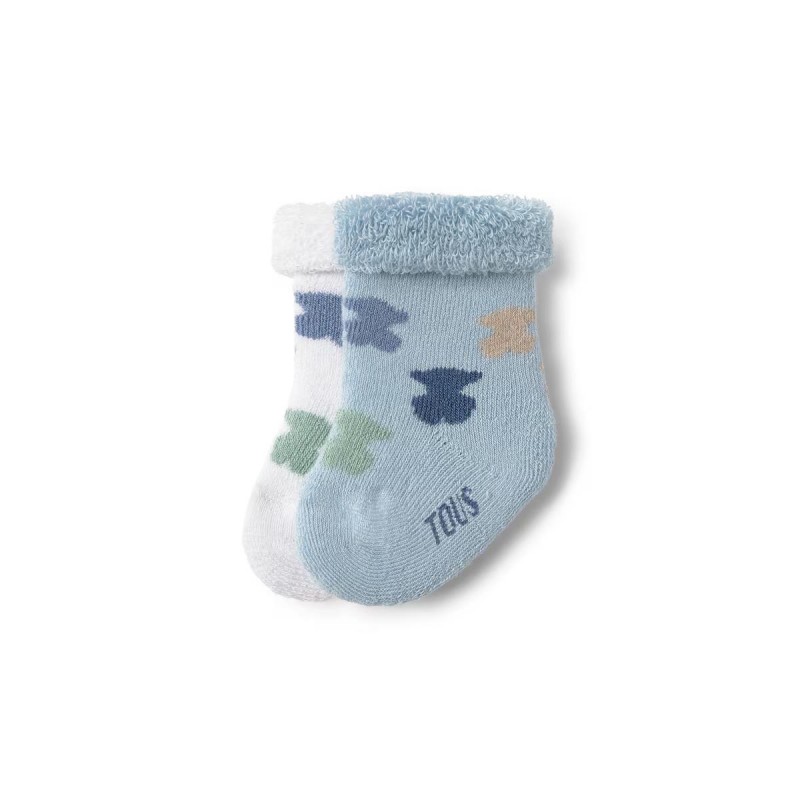 PACK 2 PAR MEIAS BEBE 2302 AZUL TOUS