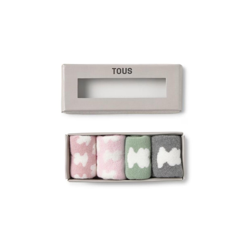 PACK 4 PAR MEIAS BEBE 2305 MULTICOR MENINA TOUS