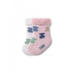 PACK 2 PAR MEIAS BEBE 2302 ROSA TOUS