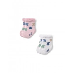 PACK 2 PAR MEIAS BEBE 2302 ROSA TOUS