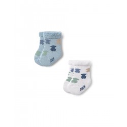 PACK 2 PAR MEIAS BEBE 2302 AZUL TOUS