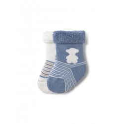 PACK 2 PAR MEIAS BEBE 2303 AZUL TOUS