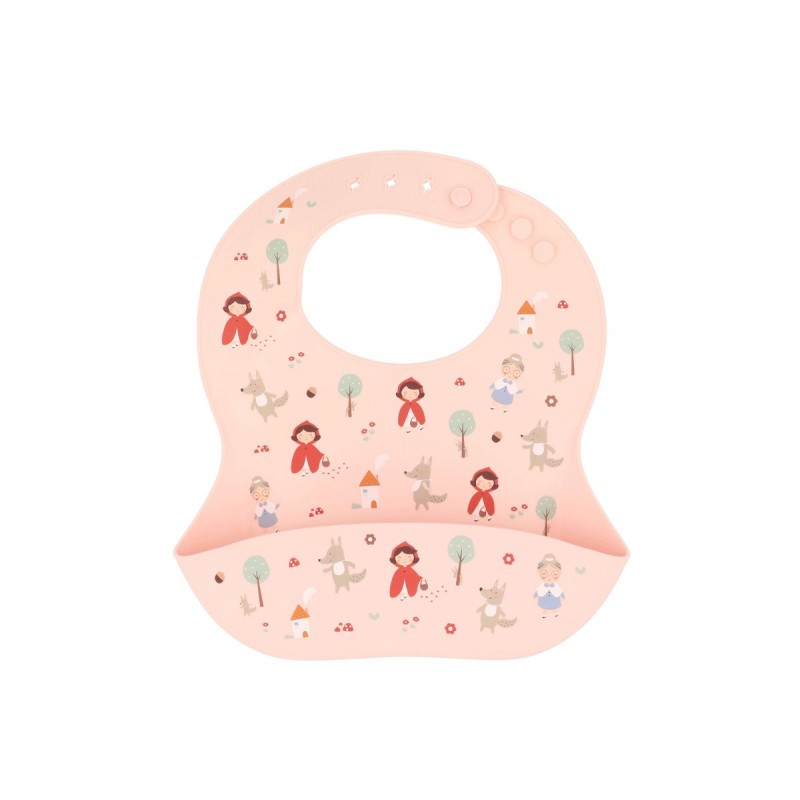 BABETE DE SILICONE CAPUCHINHO VERMELHO  +6m