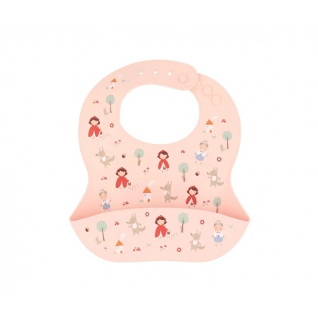BABETE DE SILICONE CAPUCHINHO VERMELHO  +6m