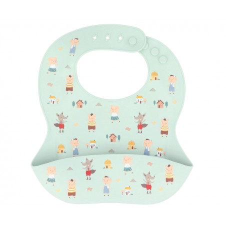 BABETE DE SILICONE OS 3 PORQUINHOS  +6m