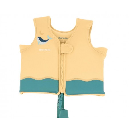 COLETE FLUTUADOR WHALE TEAL 3/6 ANOS MONNEKA