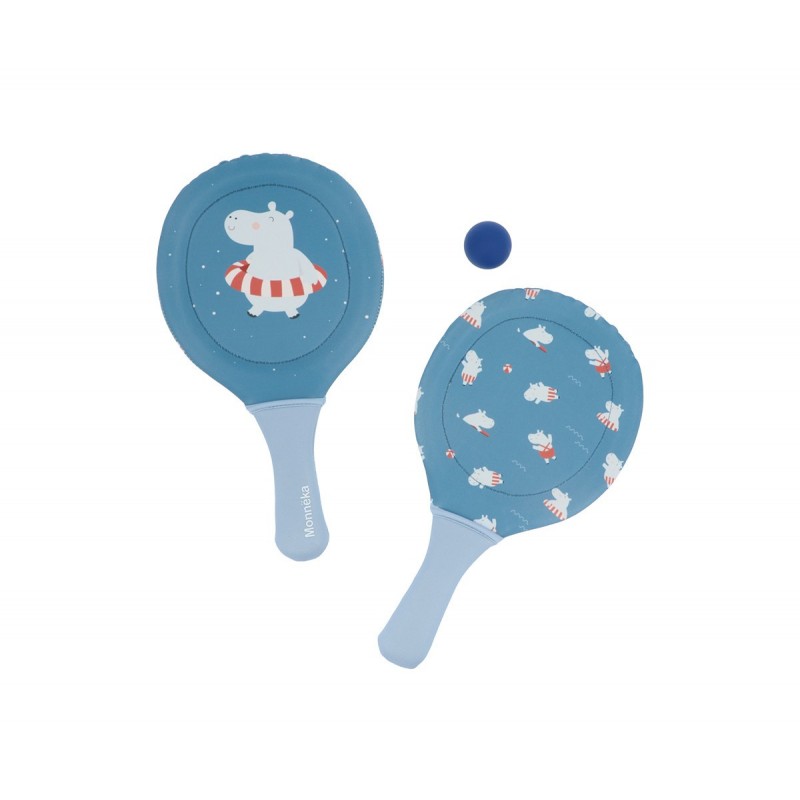 RAQUETES DE NEOPRENE HIPPOS COM BOLA MONNEKA
