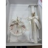 CONJUNTO BATISMO 3 PEÇAS CORDEL DOURADO - ESPIGA