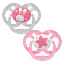 CHUPETAS ADVANTAGE NOTURNAS DR BROWN`S 6-18m ROSA