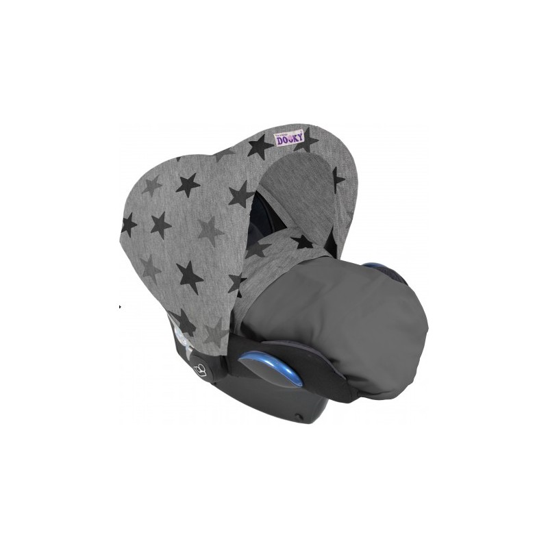 MANTA DUPLA FACE 70X85 - ESTRELAS CINZA