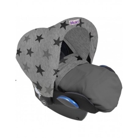 MANTA DUPLA FACE 70X85 - ESTRELAS CINZA