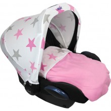 MANTA DUPLA FACE 70X85 - ESTRELAS ROSA