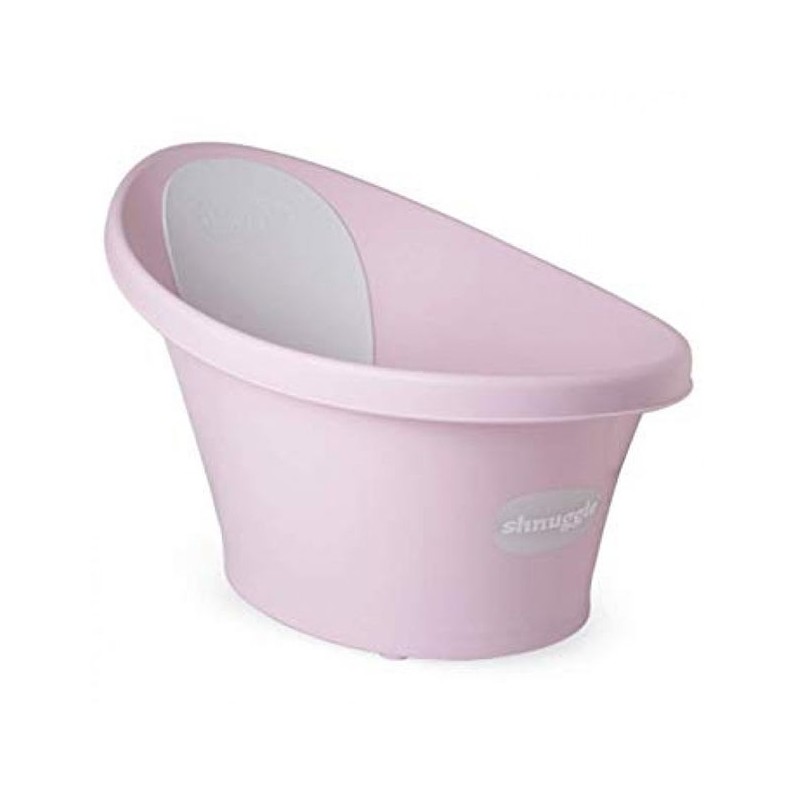 BANHEIRA SHNUGGLE ROSA APOIO BRANCO COM DRENO