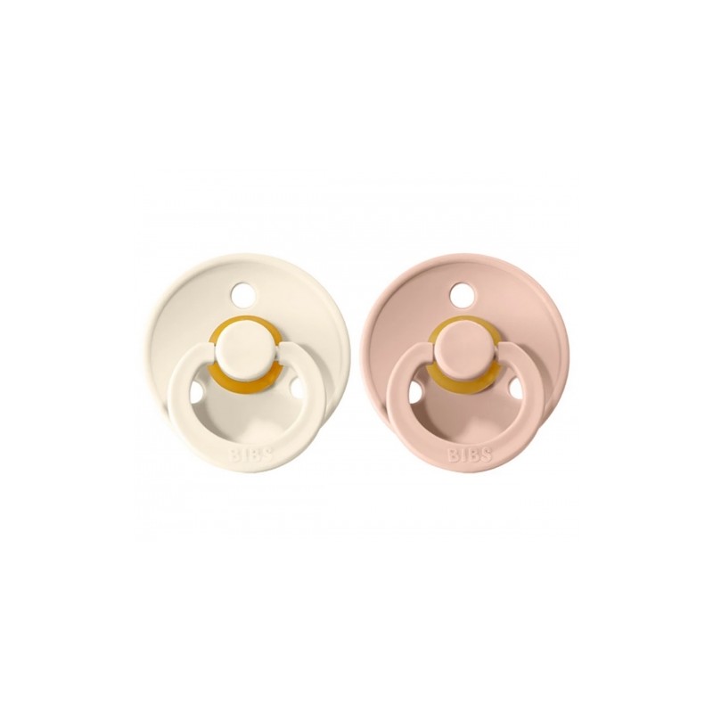 2 CHUPETAS BIBS IVORY/BLUSH 6-18M