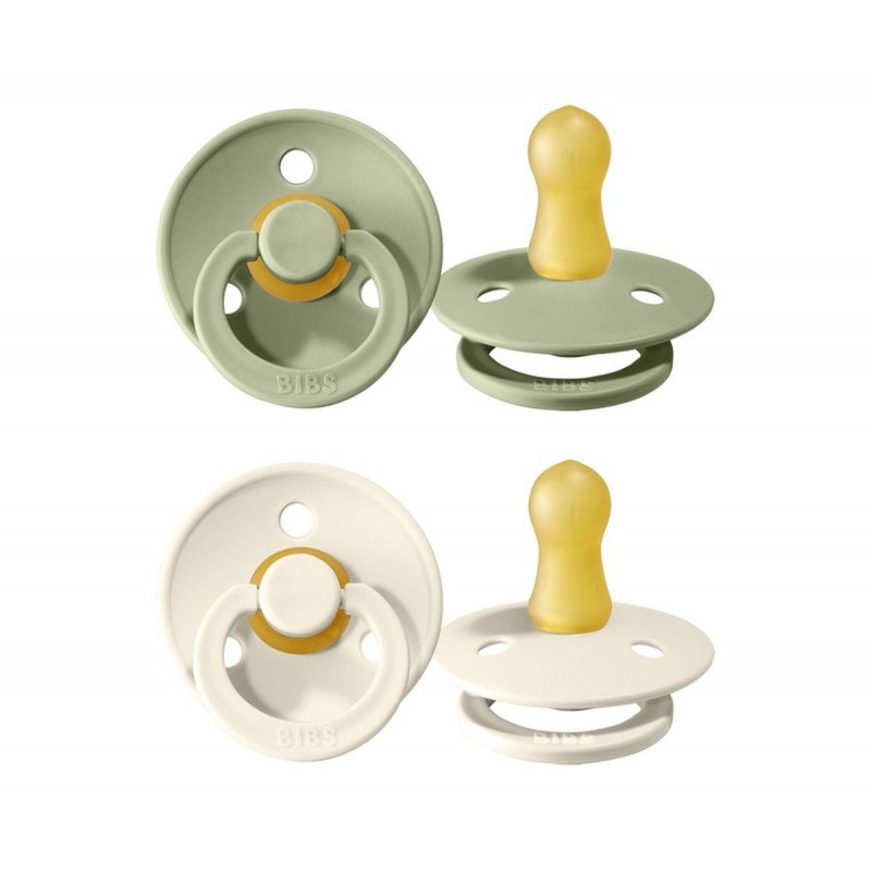 2 CHUPETAS BIBS IVORY/SAGE 6-18M