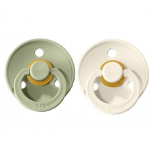 2 CHUPETAS BIBS IVORY/SAGE 6-18M