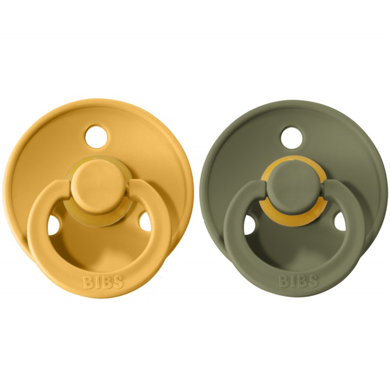 2 CHUPETAS BIBS HONEY BEE/OLIVE 0-6M