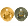 2 CHUPETAS BIBS HONEY BEE/OLIVE 0-6M