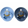 2 CHUPETAS BIBS SKY BLUE/STEEL BLUE 0-6M