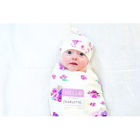 SWADDLE + GORRO + STICKER (POSIES)