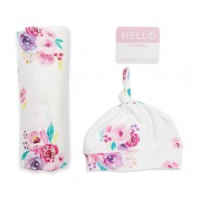SWADDLE + GORRO + STICKER (POSIES)