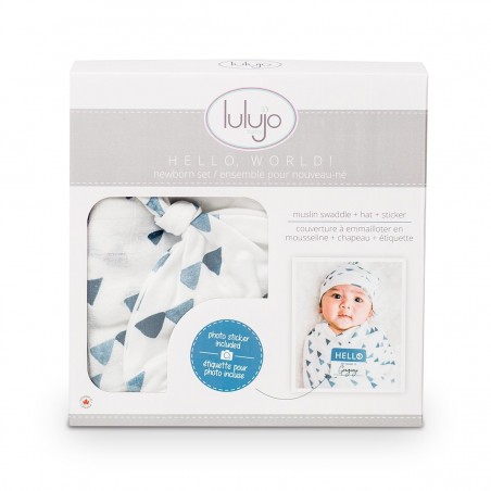 SWADDLE + GORRO + STICKER (TRIANGLES)